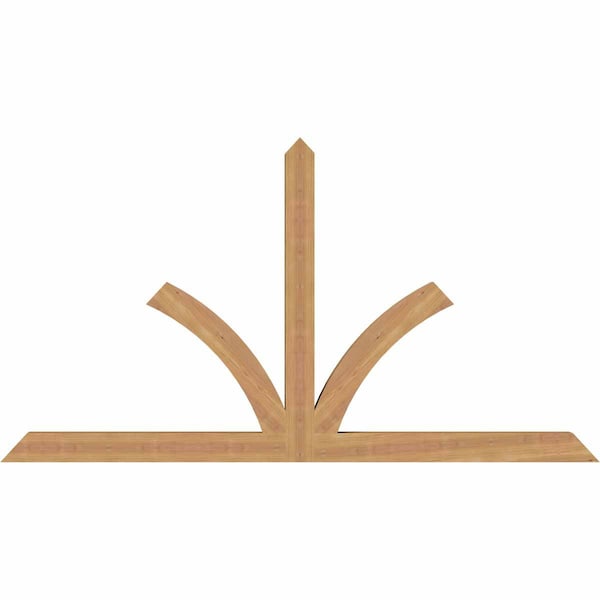 Ekena Millwork Richland Timber Gable Bracket, Western Red Cedar, 72"W x 39"H x 3 1/2"D x 3 1/2"F, 13/12 Pitch GBW072X39X0404RIC00SWR - main